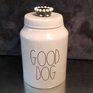 Rae Dunn Good Dog Crown Top Treats Canister